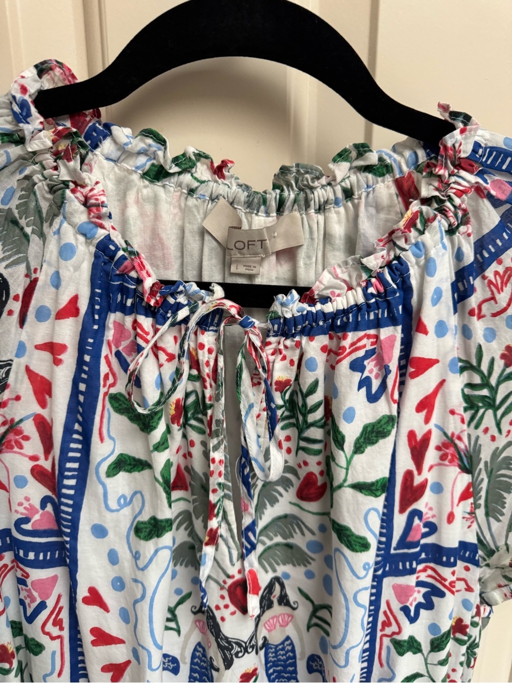 LOFT Mermaid Garden Midi Dress - Picture 6 of 9
